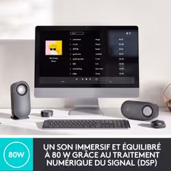 Logitech Haut-parleurs pour ordinateur Z407 Bluetooth avec caisson de basses et commande sans fil - Vue supplémentaire 2