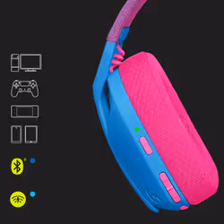 Logitech G G435 Casque Sans fil Arceau Jouer Bluetooth Bleu - Vue supplémentaire 7