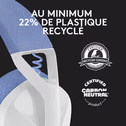 Logitech G G435 Casque Sans fil Arceau Jouer Bluetooth Blanc - Vue supplémentaire 12