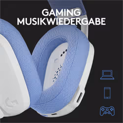 Logitech G G435 Casque Sans fil Arceau Jouer Bluetooth Blanc - Vue supplémentaire 20