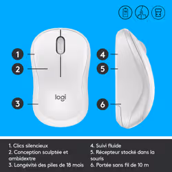 Logitech M220 SILENT souris Ambidextre RF sans fil Optique 1000 DPI - Vue supplémentaire 10