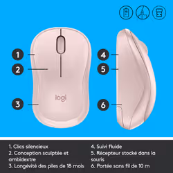 Logitech M220 SILENT souris Ambidextre RF sans fil Optique 1000 DPI - Vue supplémentaire 13