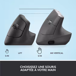Logitech Lift souris Droitier RF sans fil + Bluetooth Optique 4000 DPI - Vue supplémentaire 13
