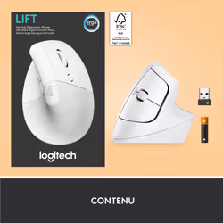 Logitech Lift souris Droitier RF sans fil + Bluetooth Optique 4000 DPI - Vue supplémentaire 10