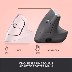 Logitech Lift souris Droitier RF sans fil + Bluetooth Optique 4000 DPI - Vue supplémentaire 10
