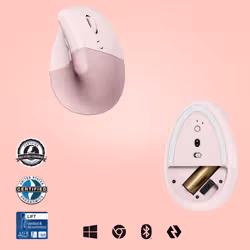 Logitech Lift souris Droitier RF sans fil + Bluetooth Optique 4000 DPI - Vue supplémentaire 5