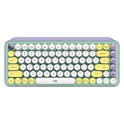 Logitech POP Keys Wireless Mechanical Keyboard With Emoji Keys clavier Bluetooth AZERTY Français Couleur menthe