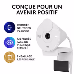 Logitech Brio 300 webcam 2 MP 1920 x 1080 pixels USB-C Blanc - Vue supplémentaire 12