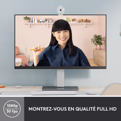 Logitech Brio 300 webcam 2 MP 1920 x 1080 pixels USB-C Blanc - Vue supplémentaire 7