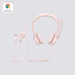 Logitech 981-001281 casque Avec fil Arceau Bureau/Centre d'appels USB Type-A Rose - Vue supplémentaire 6