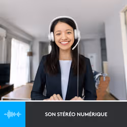 Logitech H390 Casque Avec fil Arceau Bureau/Centre d'appels USB Type-A Blanc - Vue supplémentaire 6