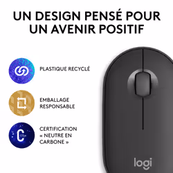 Logitech Pebble 2 M350s souris Ambidextre RF sans fil + Bluetooth Optique 4000 DPI - Vue supplémentaire 11