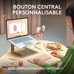 Logitech Pebble 2 M350s souris Ambidextre RF sans fil + Bluetooth Optique 4000 DPI - Vue supplémentaire 4