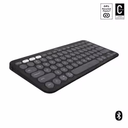 Logitech Pebble Keys 2 K380s clavier RF sans fil + Bluetooth AZERTY Français Graphite - Vue supplémentaire 2