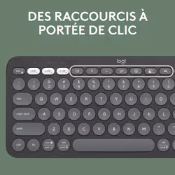 Logitech Pebble Keys 2 K380s clavier RF sans fil + Bluetooth AZERTY Français Graphite - Vue supplémentaire 5