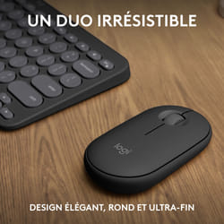 Logitech Pebble 2 Combo clavier Souris incluse RF sans fil + Bluetooth AZERTY Français Graphite