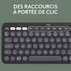 Logitech Pebble 2 Combo clavier Souris incluse RF sans fil + Bluetooth AZERTY Français Graphite - Vue supplémentaire 5