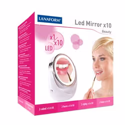 LANAFORM LED Mirror X10 miroir de maquillage Autonome Rond Perle - Vue supplémentaire 3