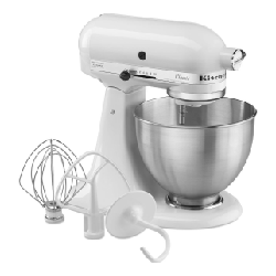 KitchenAid 5K45SSEWH mixeur Robot mixer 275 W Métallique, Blanc