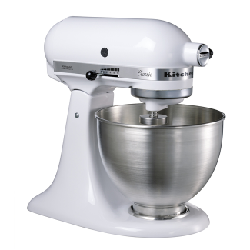 KitchenAid 5K45SSEWH mixeur Robot mixer 275 W Métallique, Blanc