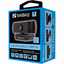Sandberg 134-16 webcam 2 MP USB 2.0 Noir - Vue supplémentaire 5