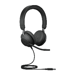 Jabra Evolve2 40, MS Stereo Casque Avec fil Arceau Bureau/Centre d'appels USB Type-A Bluetooth Noir (24089-999-999)