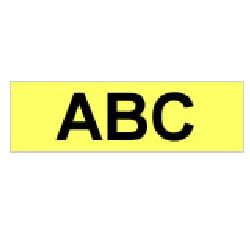 Brother Gloss Laminated Labelling Tape - 12mm, Black/Yellow ruban d'étiquette TZ