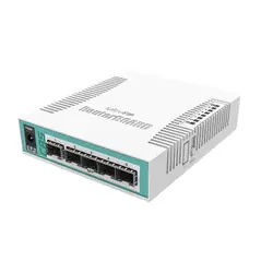 Mikrotik CRS106-1C-5S commutateur réseau Gigabit Ethernet (10/100/1000) Connexion Ethernet, supportant l'alimentation via ce port (PoE) Blanc