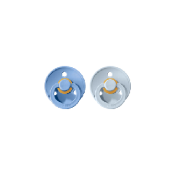 BIBS Colour Natural Rubber Size 2: 6+ months Sky Blue / Baby Blue 2 pcs