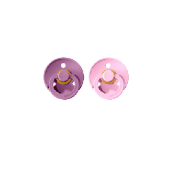 BIBS Colour Natural Rubber Size 2: 6+ months Lavender / Baby Pink 2 pcs