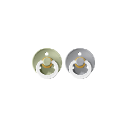 BIBS Colour Natural Rubber Size 2: 6+ months Sage Night / Cloud Night 2 pcs