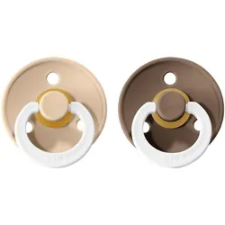 BIBS Colour Natural Rubber Size 1: 0+ months Vanilla Night / Dark Night 2 pcs