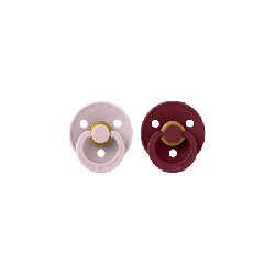 BIBS Colour Natural Rubber Size 1: 0+ months Pink Plum / Elderberry 2 pcs