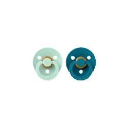 BIBS Colour Natural Rubber Size 1: 0+ months Nordic Mint / Forest 2 pcs