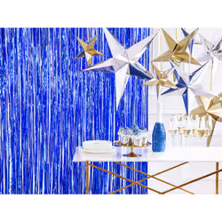 PartyDeco Rideau de fête, bleu, 90 x 250cm - Vue supplémentaire 2