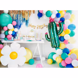 PartyDeco Rideau de fête, bleu, 90 x 250cm - Vue supplémentaire 4
