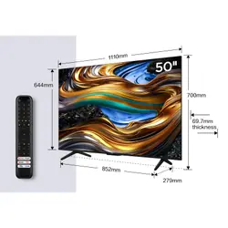 TCL P75 50P755 TV 127 cm (50") 4K Ultra HD Smart TV Wifi Titane