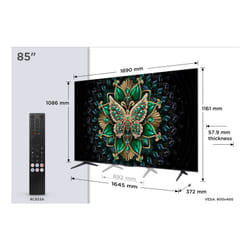 TCL C6K 85C6K TV 2,16 m (85") 4K Ultra HD Smart TV Wifi Métallique