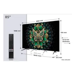 TCL C6K 85C6K TV 2,16 m (85") 4K Ultra HD Smart TV Wifi Métallique