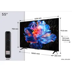 TCL P6K 55P6K TV 139,7 cm (55") 4K Ultra HD Smart TV Wifi Métallique