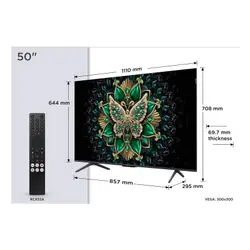 TCL C6K 50C6K TV 127 cm (50") 4K Ultra HD Smart TV Wifi Métallique