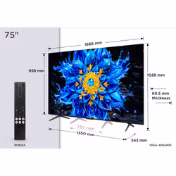 TCL P8L 75P8L TV 190,5 cm (75") 4K Ultra HD Smart TV Wifi Noir 450 cd/m² - Vue supplémentaire 4