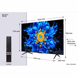 TCL P8L 55P8L TV 139,7 cm (55") 4K Ultra HD Smart TV Wifi Noir 450 cd/m² - Vue supplémentaire 4