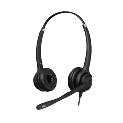 Axtel Elite HDvoice duo NC Casque Arceau Noir, Argent