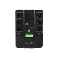 Green Cell AiO 800VA LCD alimentation d'énergie non interruptible Interactivité de ligne 0,8 kVA 480 W 6 sortie(s) CA