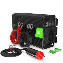 Green Cell INV01DE adaptateur de puissance & onduleur Auto 300 W Noir