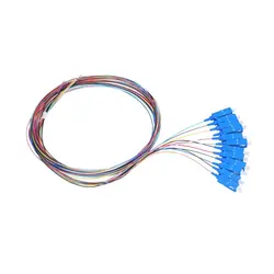 Extralink Ensemble de queue de cochon Extralien SC/UPC Monomode, 900um, G.652D, 1,5 m, 12 pieces, 12 couleurs