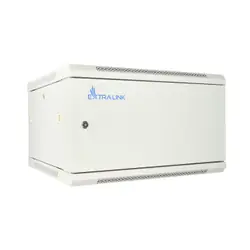 Extralink Armoire a crémaillere 6U 600x600 ASP Gris fixé au mur, porte en tôle pleine