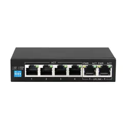 Extralink Changer PoE Lien supplémentaire KRIOS 4x Gigabit PoE/PoE+, 2x liaison montante RJ45 Gigabit, 60 W
