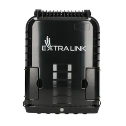 Extralink Boîtier fibre optique Lien supplémentaire Jennifer 16 épissures, noires, avec connecteur